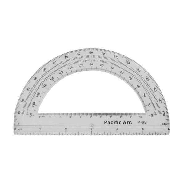 Pacific Arc 180 degree Protractor 6"
